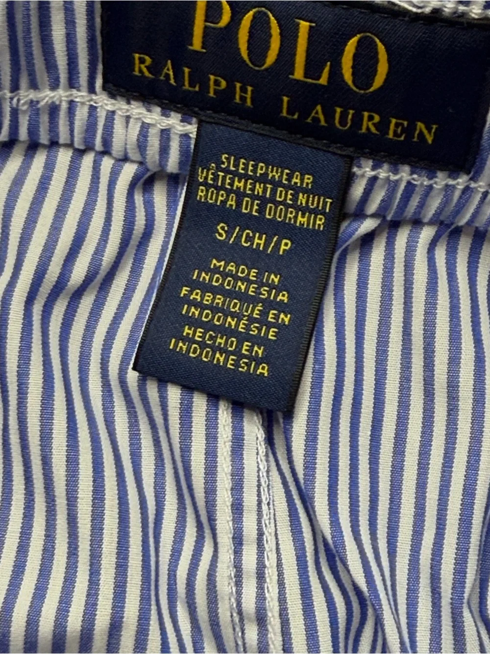 Polo Ralph Lauren Cotton Pajama Pant Striped Seersucker Men’s Size S NWT